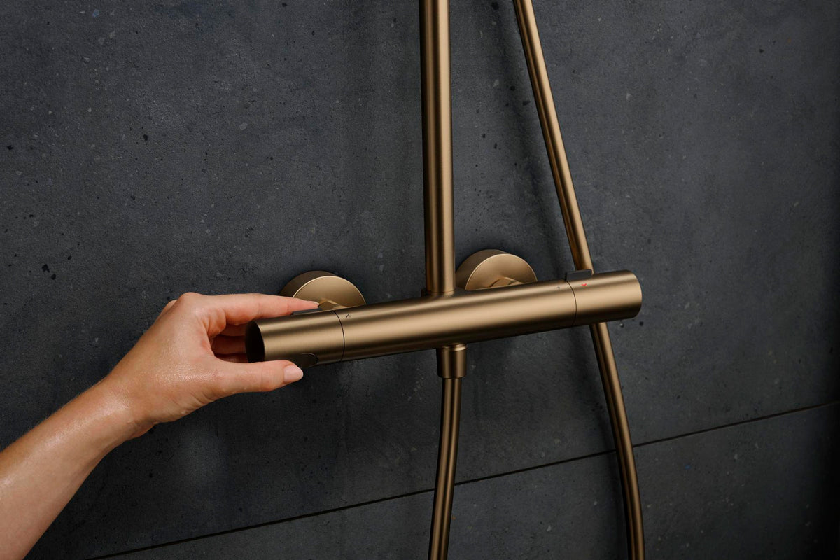HANSGROHE Showerpipe Pulsify S Puro 1 Jet mit EcoSmart-Thermostat in Chrom