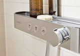 HANSGROHE Showerpipe Pulsify 260 2jet mit Brausethermostat – Chrom, PowderRain & CoolContact