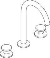 AXOR ONE Select 170 3-Loch-Waschtischarmatur mit Push-Open Ablaufgarnitur, Chrom