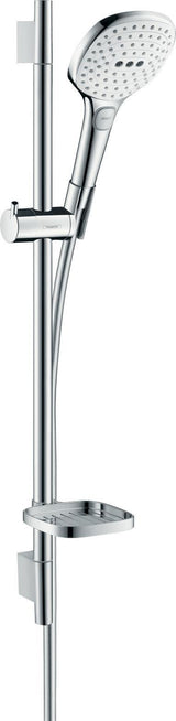 HANSGROHE Raindance Select E 120 Brauseset mit Unica´S Puro Stange, 3 Strahlarten, Chrom