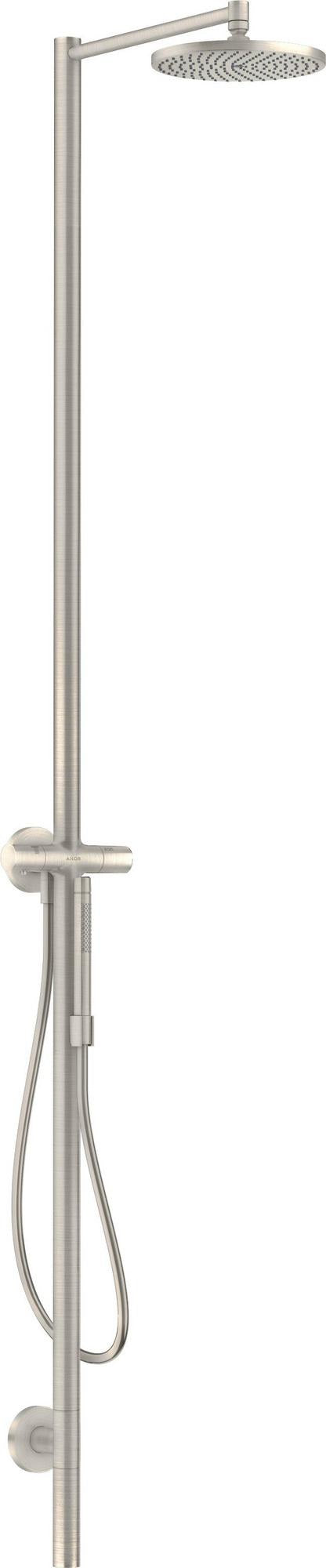 AXOR STARCK Duschsäule mit Kopfbrause 240, 1 Jet, polished gold optic – PowderRain