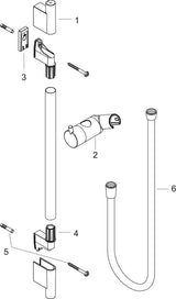 HANSGROHE Unica'S Puro Brausestange 900 mm mit Brauseschlauch 1600 mm Chrom