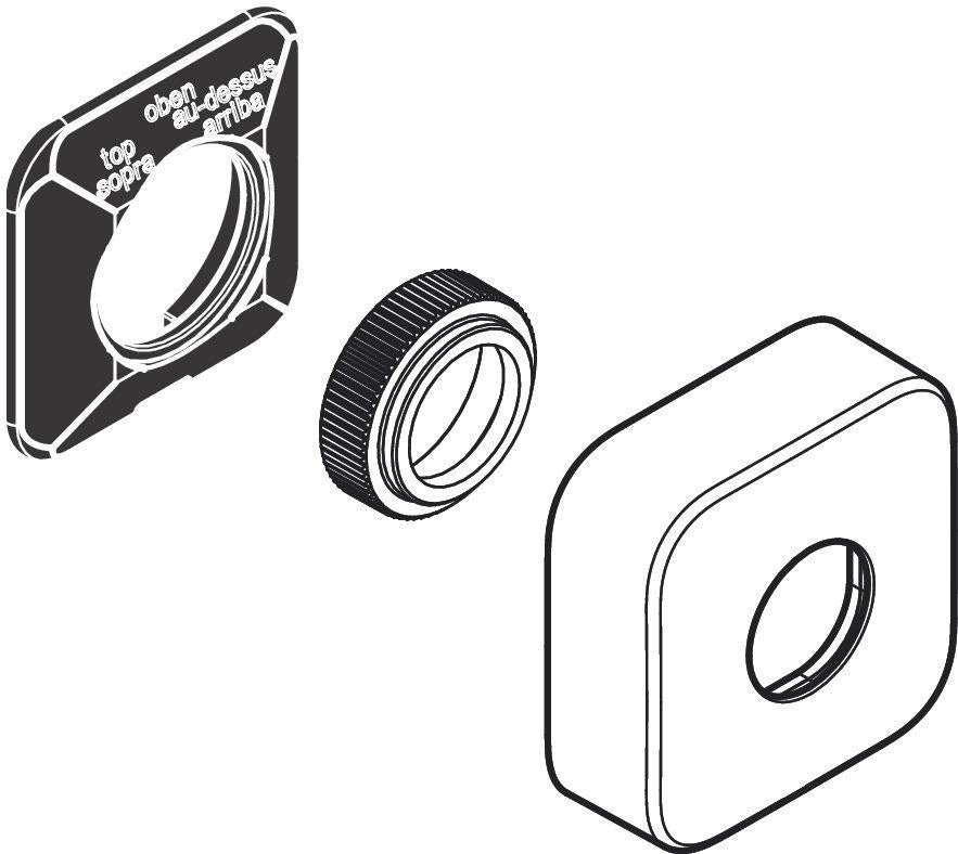 Hansgrohe HG Rosette Ecostat E Thermostat Aufputz Chrom – Ersatzteil für Thermostat AP