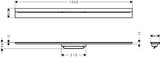 AXOR Drain Duschrinne 1000 mm Fertigset zur Wandmontage, chrom – Hansgrohe