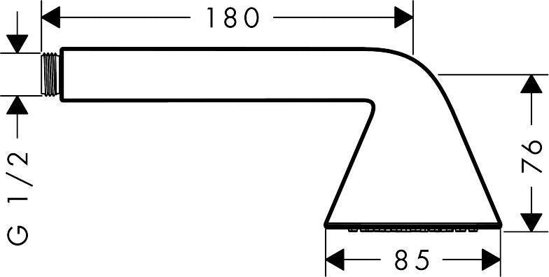AXOR Handbrause 1jet DN 15 von Hansgrohe – 85 mm Rain Strahl, QuickClean Antikalk, Chrom