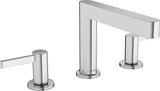 HANSGROHE Finoris 110 3-Loch-Waschtischarmatur mit Push-Open Ablaufgarnitur, Chrom