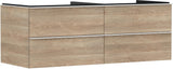 HANSGROHE Xelu Q Waschtischunterschrank 1360 mm weiß hochglanz, 4 Schubkästen, Griffleiste chrom
