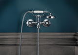 AXOR MONTREUX 2-Griff-Wannenarmatur DN 15, Aufputz, chrom – mit Handbrause & Brausehalter