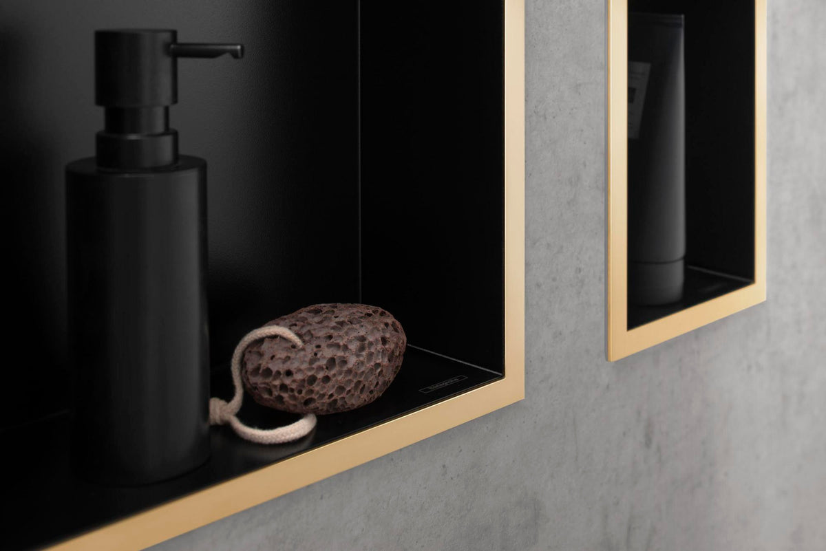 HANSGROHE XtraStoris Individual Wandnische 300x150x100 mm brushed bronze Designrahmen