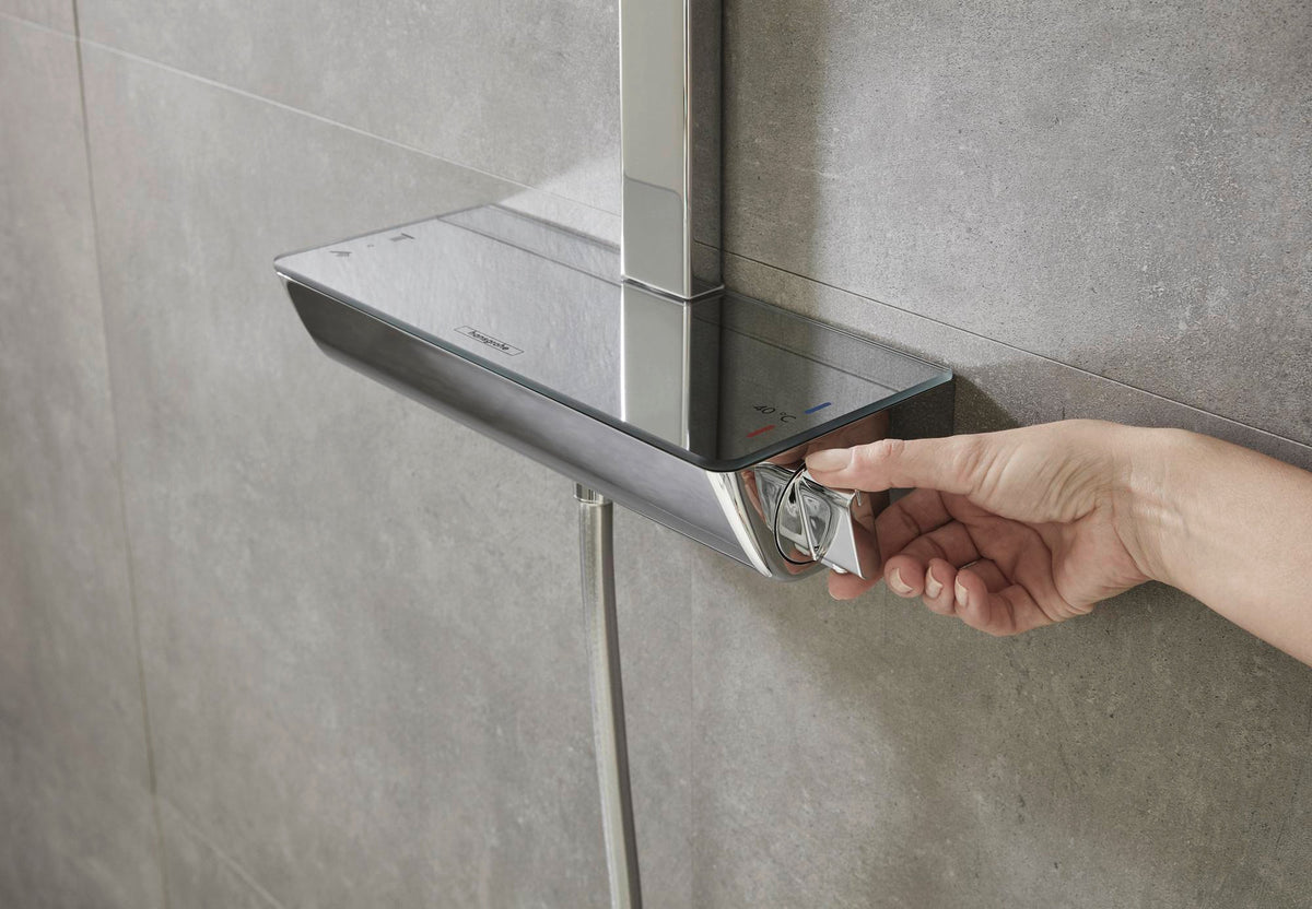 HANSGROHE Showerpipe Raindance Select E 360 mit Thermostat Ecostat Select – Chrom