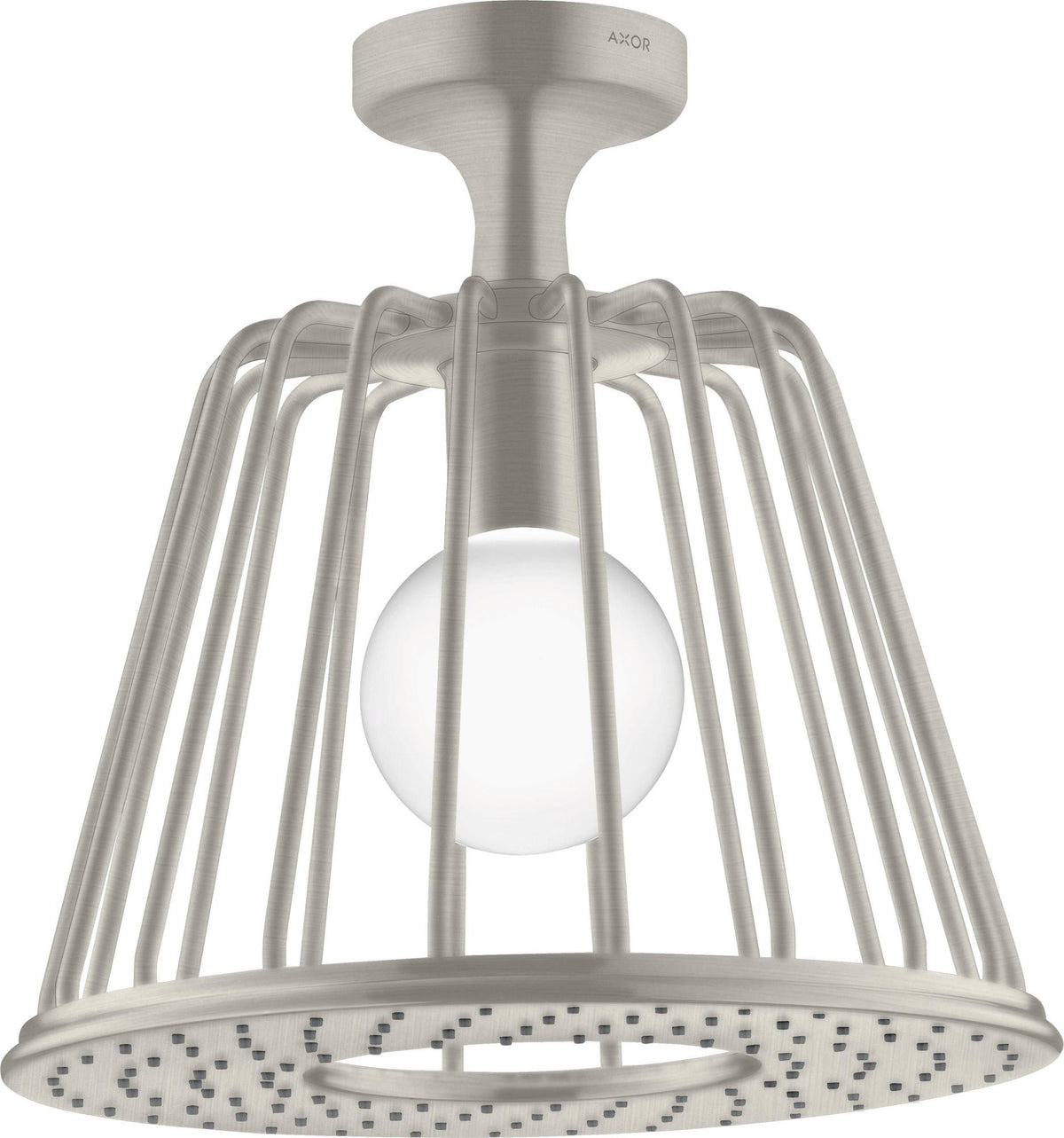 AXOR LampShower Nendo Kopfbrause mit Deckenanschluss und LED-Beleuchtung, Chrom, 275 mm