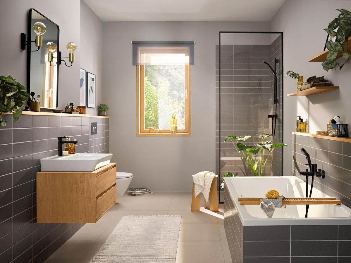 HANSGROHE Rebris E 110 CoolStart Einhebel-Waschtischmischer mit Zugstangen-Ablaufgarnitur, chrom