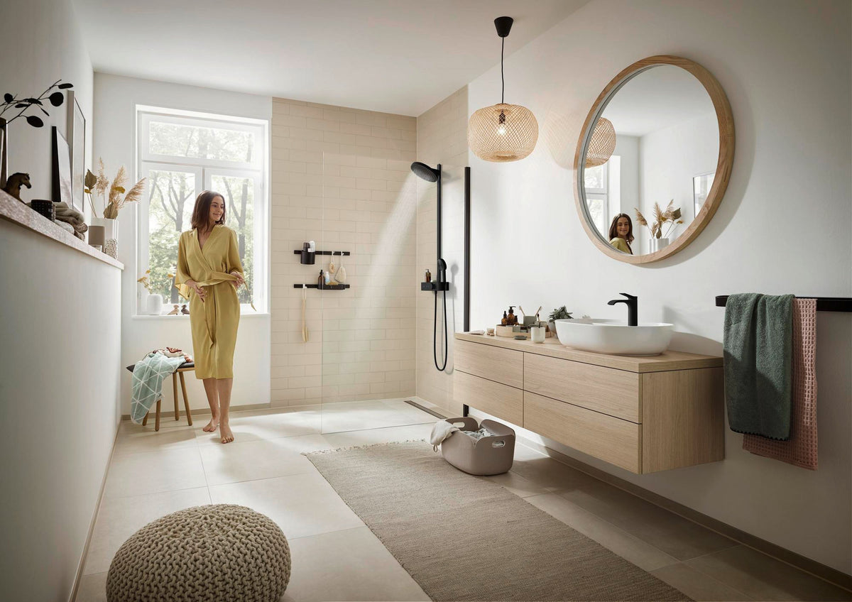 HANSGROHE Showerpipe Pulsify 260 2jet mit Brausethermostat – Chrom, PowderRain & CoolContact