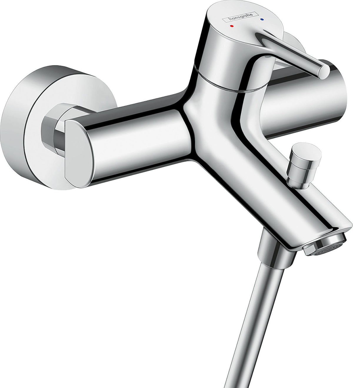 Hansgrohe Talis S Einhebel-Wannenmischer DN 15 Chrom – Wandmontage mit Temperaturbegrenzung