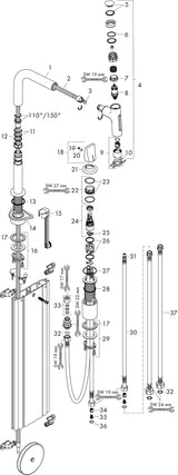 HANSGROHE Metris Select M71 Spültischmischer 200 Select 2jet mit Ausziehbrause und sBox, chrom