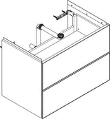 Hansgrohe Xevolos E Waschtischunterschrank 780 mm Eiche Dunkel Mattweiß mit PushOpen und SoftClose
