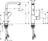 HANSGROHE Metris Einhebel-Waschtischmischer 230 chrom mit Push-Open Ablaufgarnitur DN 15
