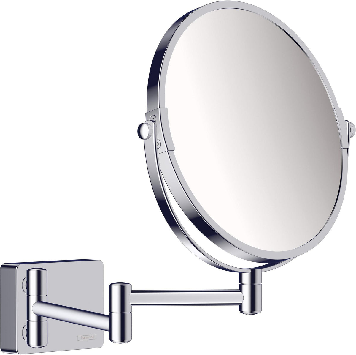 HANSGROHE AddStoris Kosmetikspiegel, rund, chrom, neigbar, 1-fach/3-fach Vergrößerung, Wandmontage