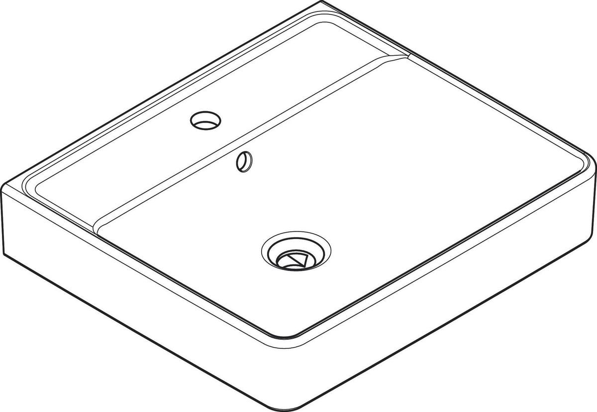HANSGROHE Waschtisch Xanuia Q 550x480mm weiß SmartClean ohne Hahnloch mit Überlauf