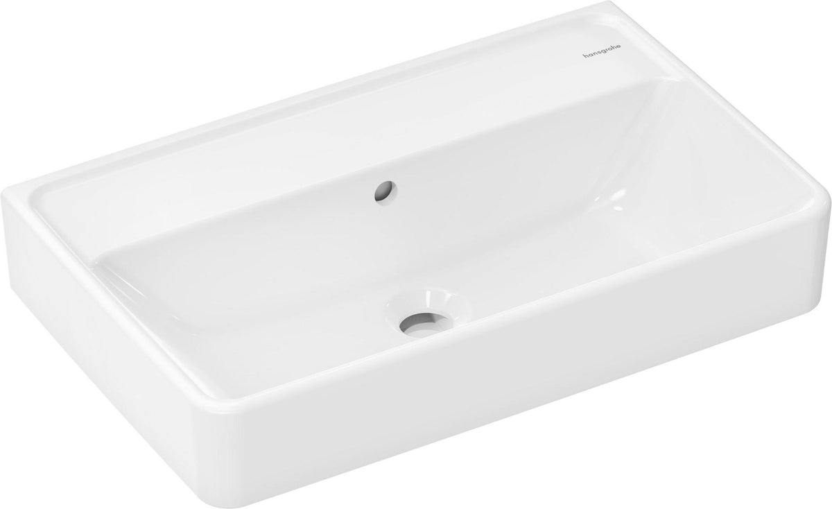 HANSGROHE Waschtisch Xanuia Q 600x370mm weiß mit Hahnloch und Überlauf