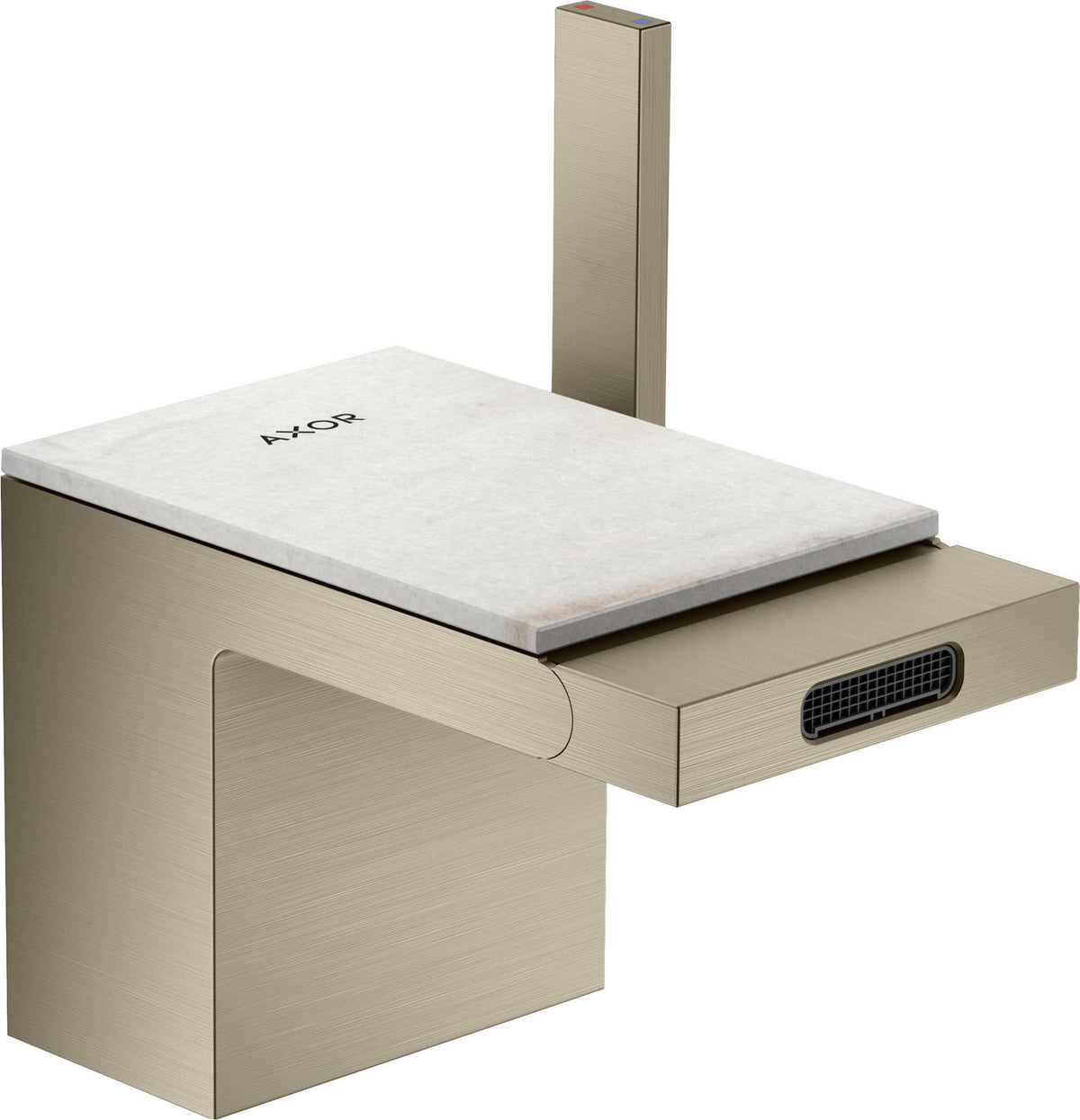 AXOR MYEDITION Einhebel-Bidetmischer ohne Platte polished gold optic mit Push-Open Ablaufgarnitur