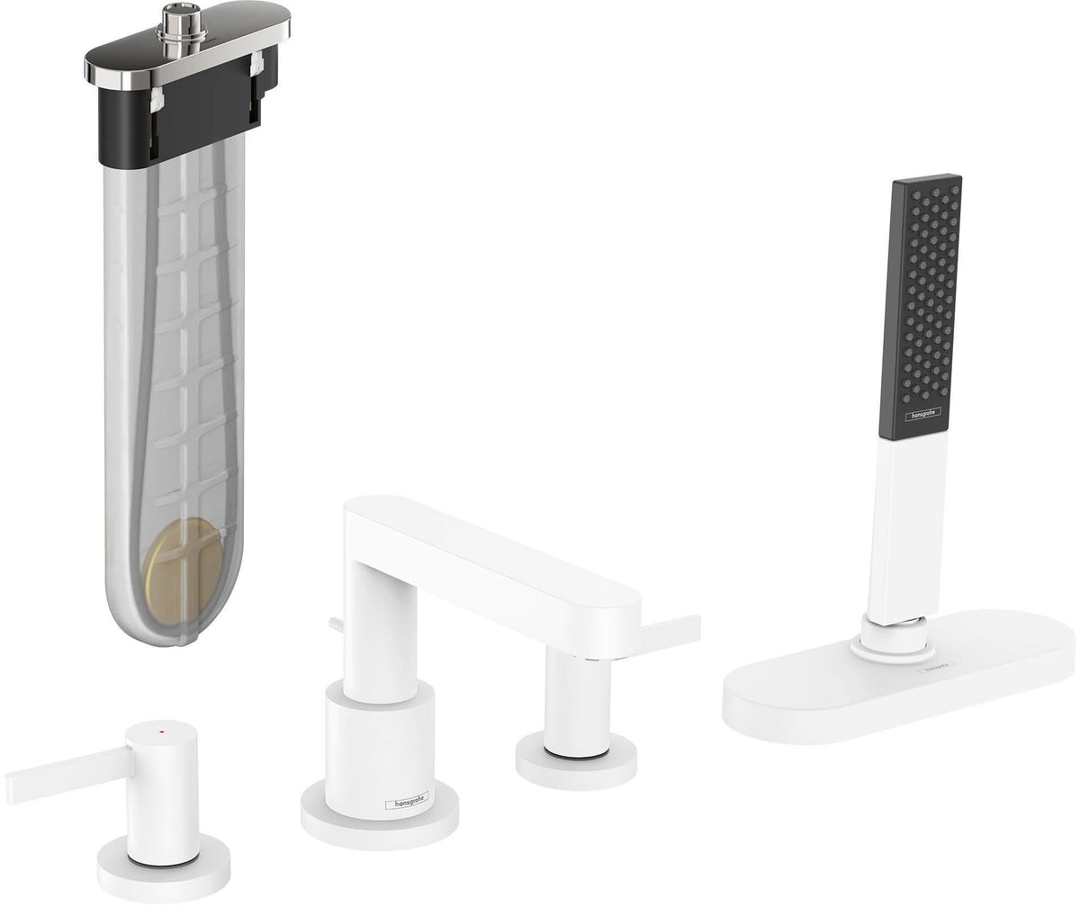 HANSGROHE Finoris Fertigmontageset 4-Loch-Wannenrandarmatur mit sBox in Chrom