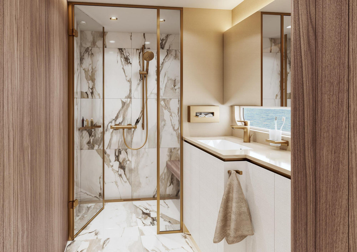 HANSGROHE AddStoris Glashalter Wandmontage Chrom – Mattglas Zahnputzbecher-Halter mit verdeckter Befestigung