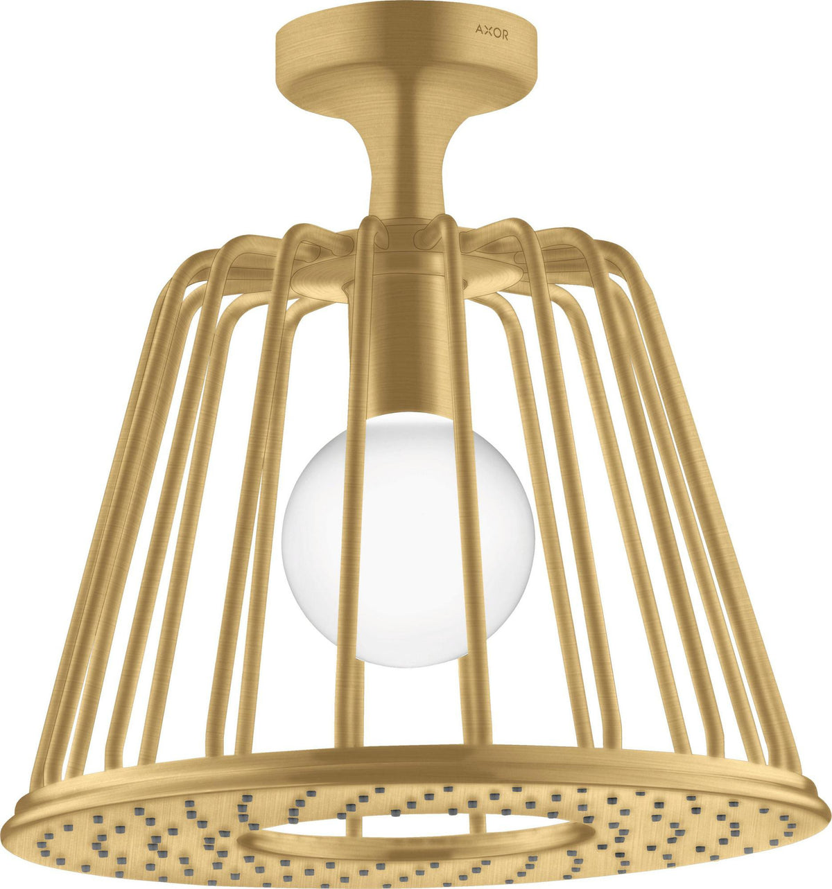 AXOR LampShower Nendo Kopfbrause mit Deckenanschluss und LED-Beleuchtung, Chrom, 275 mm