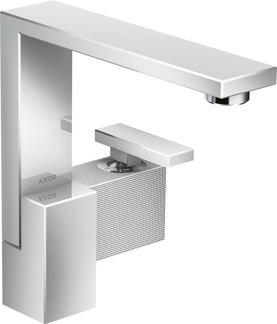 AXOR Edge Waschtischmischer 190 Diamantschliff chrom von Hansgrohe – Einhebelmischer mit Push-Open