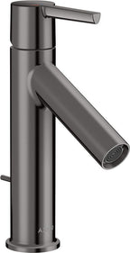 polished black chrome / Pop-up-Ventil mit vertikalem Hebel / 50% Reduzierung - max, 4,2 l/min