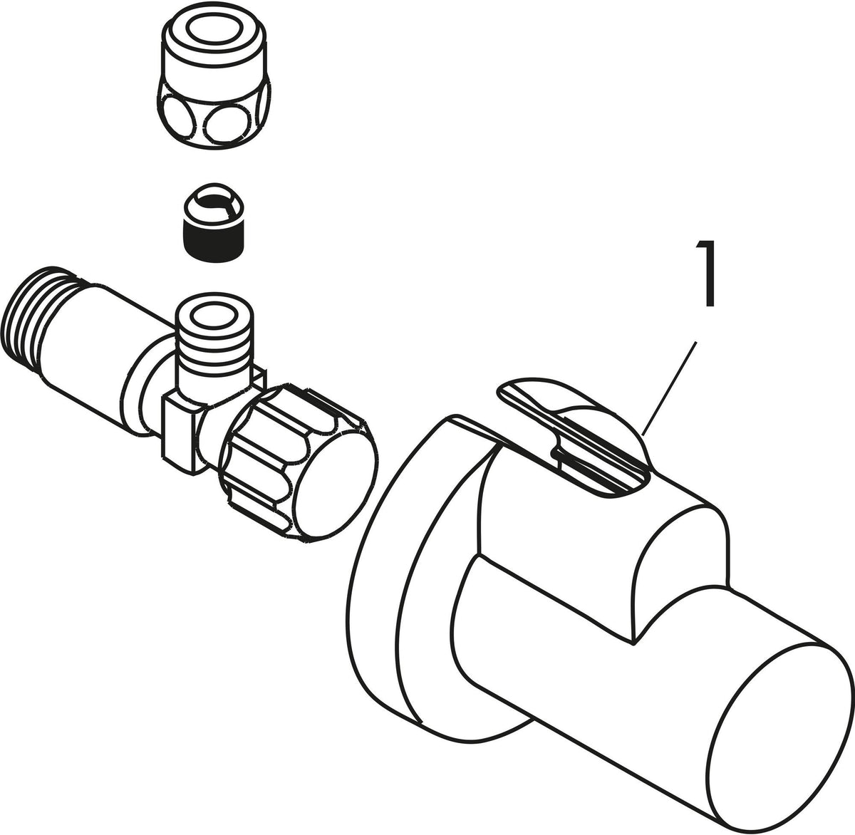 AXOR Eckventil mit Schuber von Hansgrohe – chrom, selbstdichtend, G 1/2 auf G 3/8
