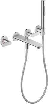 AXOR Citterio C 3-Loch-Wannenarmatur mit Handbrause, Ausladung 222 mm, Chrom
