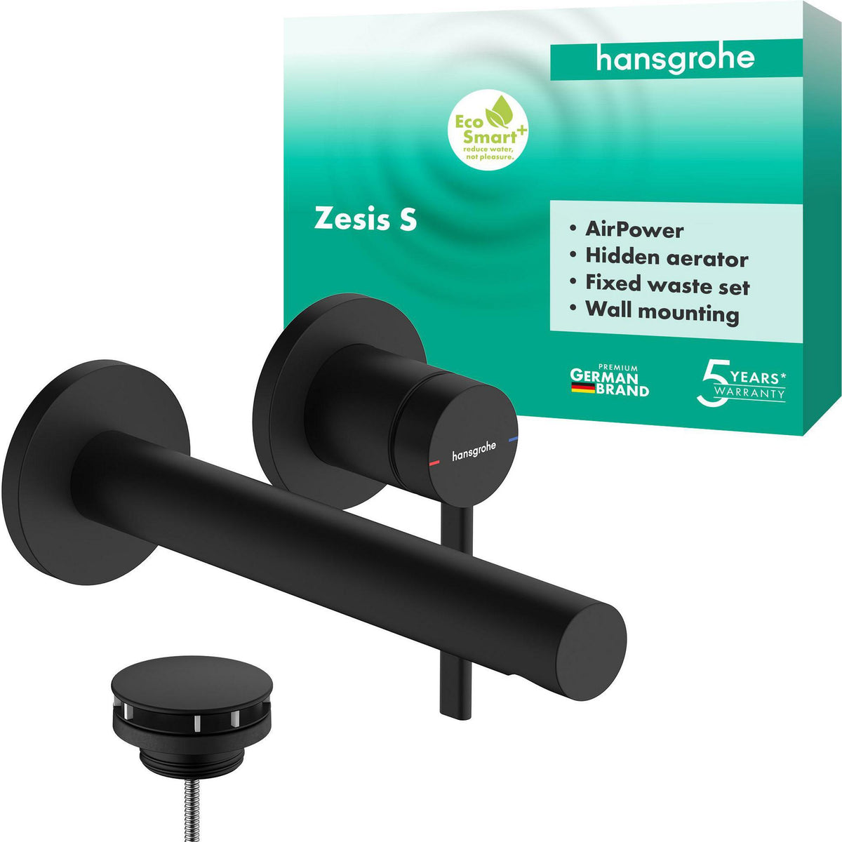 Hansgrohe Zesis S 2-Loch Waschtischmischer Unterputz F-Set 195 mm Auslauf Chrom