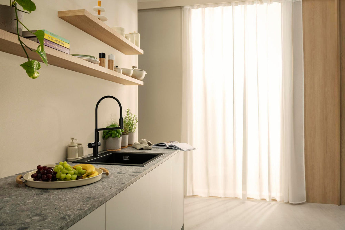 HANSGROHE Talis Select M54 PowderSpray Spültischmischer mattschwarz – ComfortZone 210, 3jet, Movaflex
