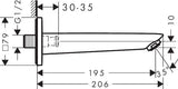 Hansgrohe Wanneneinlauf LOGIS DN 20 mit 195 mm Ausladung in Chrom