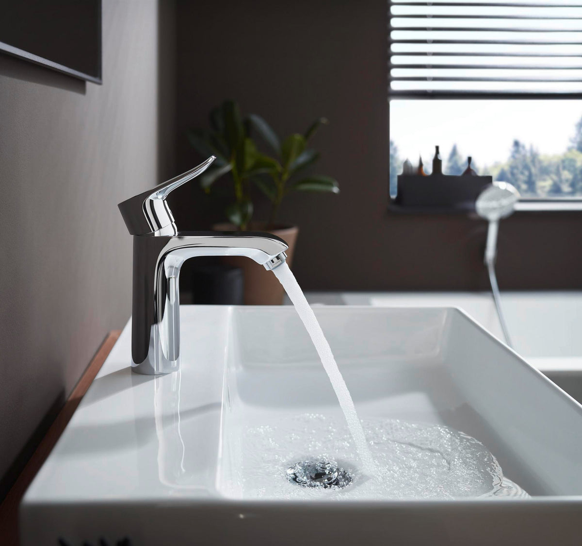 HANSGROHE Metris 110 Einhebel-Waschtischmischer chrom mit ComfortZone und Ablaufgarnitur
