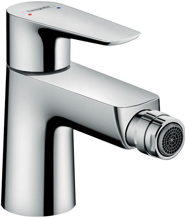Hansgrohe Talis E Einhebel-Bidetmischer DN15 mit Ablaufgarnitur, chrom – Kugelgelenk-Luftsprudler, 5 l/min