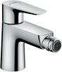Hansgrohe Talis E Einhebel-Bidetmischer DN15 mit Ablaufgarnitur, chrom – Kugelgelenk-Luftsprudler, 5 l/min