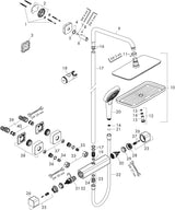 HANSGROHE Showerpipe Croma E 280 1jet EcoSmart 9 l/min Chrom mit Brausethermostat