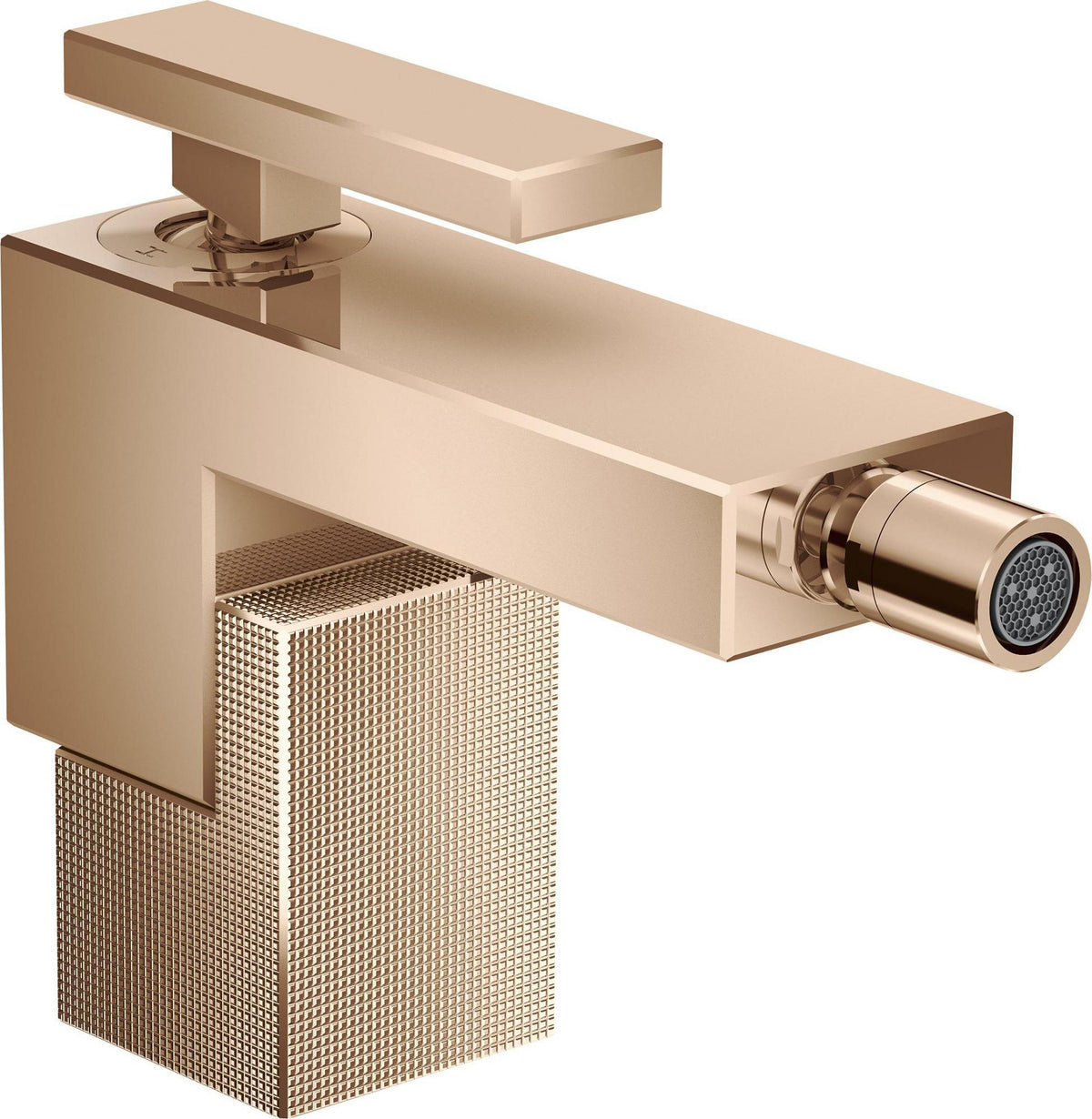 AXOR Edge Einhebel-Bidetmischer Diamantschliff chrom mit Push-Open Ablaufgarnitur