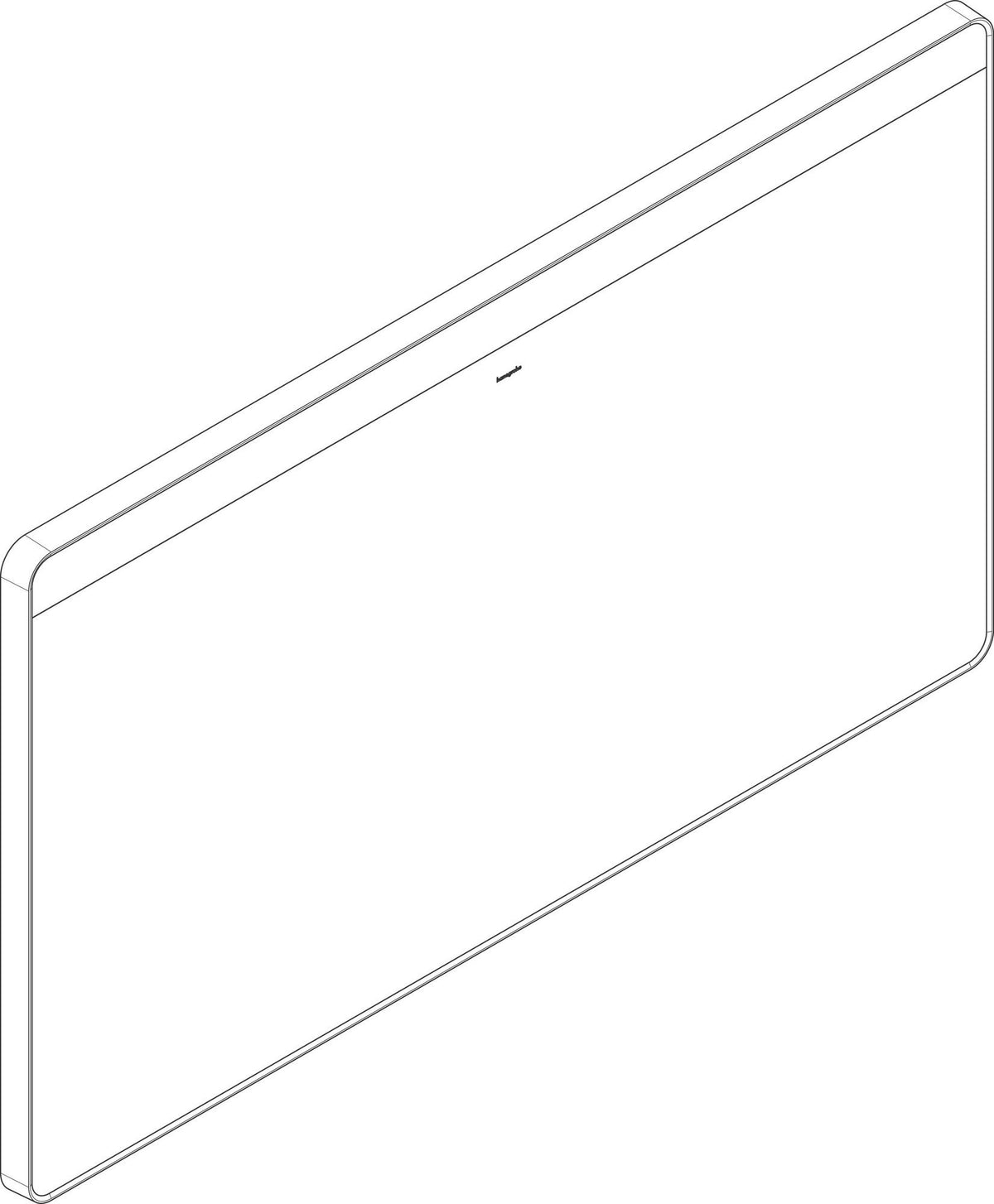 Hansgrohe Xarita Lite Q Spiegel 360 mm mit horizontaler LED-Beleuchtung, mattschwarz