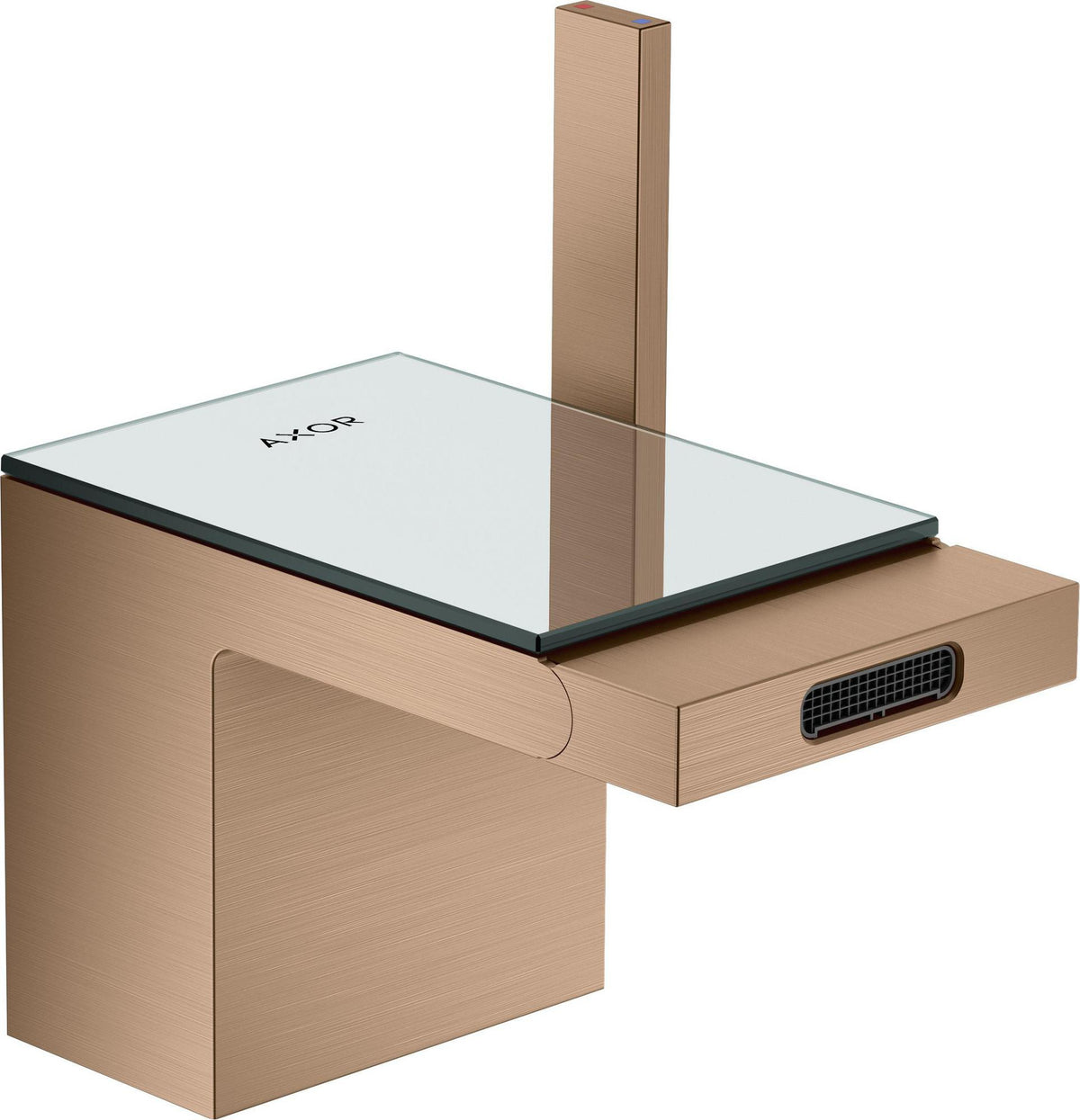 AXOR MYEDITION Einhebel-Bidetmischer ohne Platte polished gold optic mit Push-Open Ablaufgarnitur