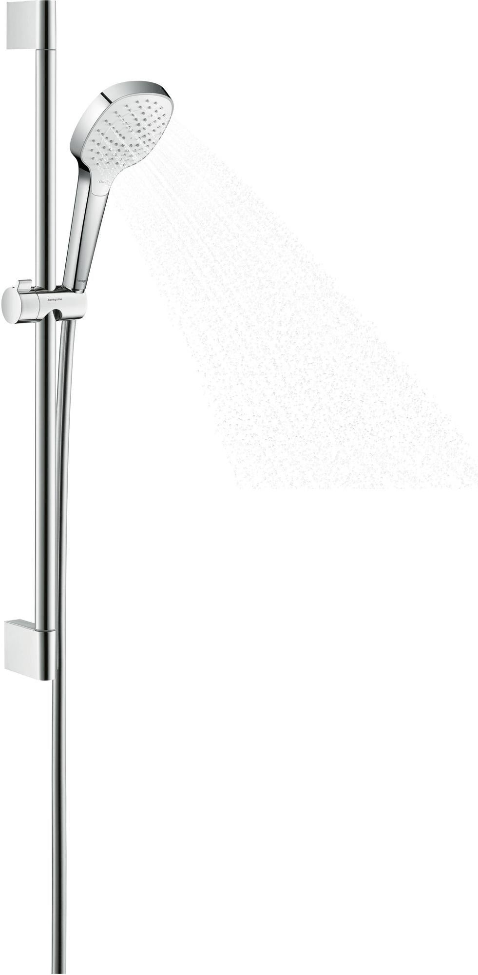 HANSGROHE Brausekombi Croma Select E Vario Shower Set 900 mm weiß/chrom – Thermostat & Select-Taste