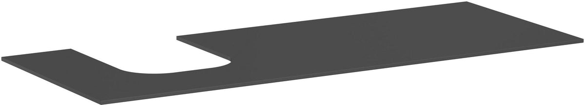 HANSGROHE Xevolos E Konsole 1370 mm mattweiß mit Ausschnitt links für Aufsatzwaschtisch