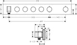 AXOR ShowerSolutions Select 600/90 Thermostatmodul – 4 Verbraucher, chrom