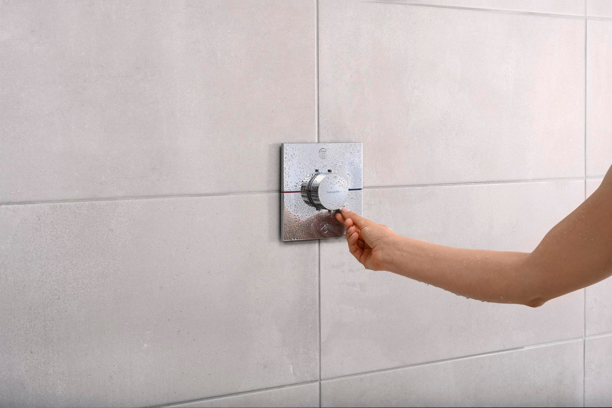 HANSGROHE ShowerSelect Comfort E Thermostat Fertigmontageset UP Chrom für 2 Verbraucher