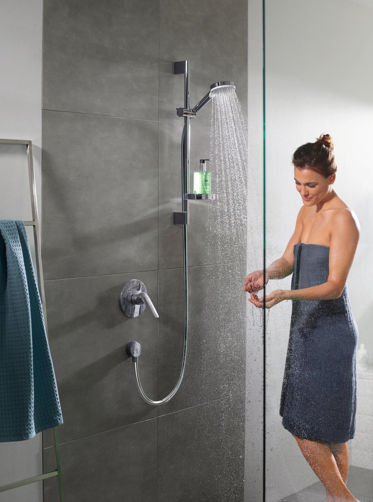 HANSGROHE Crometta Vario Brauseset weiß/chrom mit Unica´Croma Brausestange 650 mm