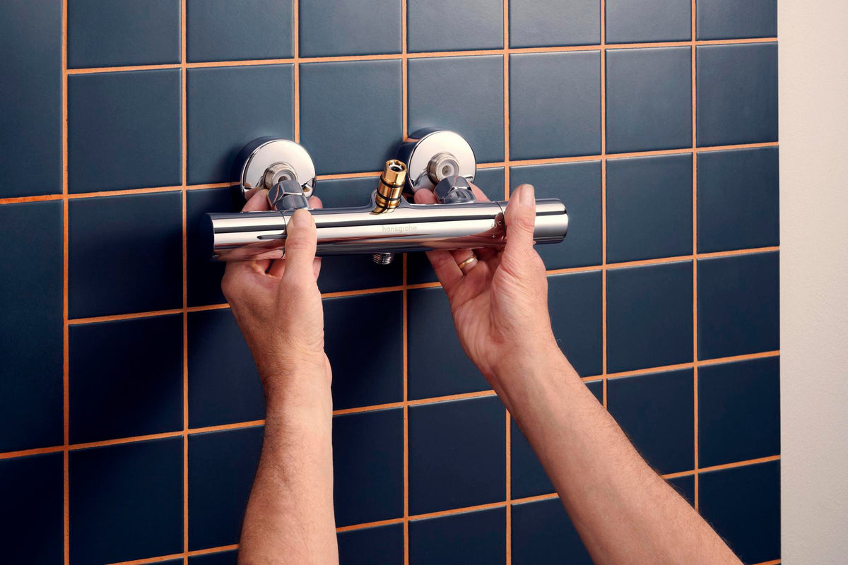 HANSGROHE Ecostat Fine Brausethermostat Aufputz Chrom – Temperatur- und Volumensteuerung