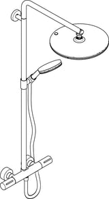 HANSGROHE Raindance Alive S Puro 300 1jet Showerpipe mit Ecostat Element – EcoSmart, 6 l/min, Bronze