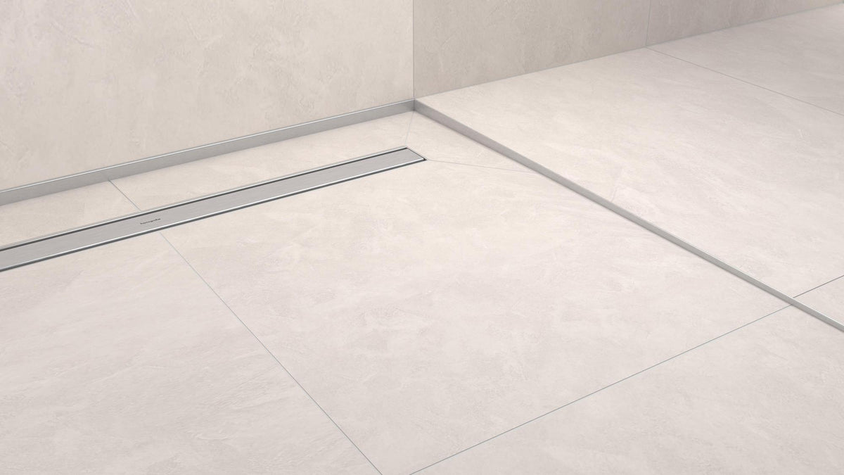 Hansgrohe RainTurn Wandprofil verstellbar – Edelstahl V2A, 1200 mm, links/rechts